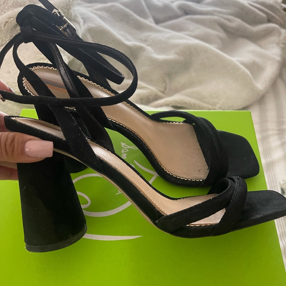 Sam Edelman black suede heels